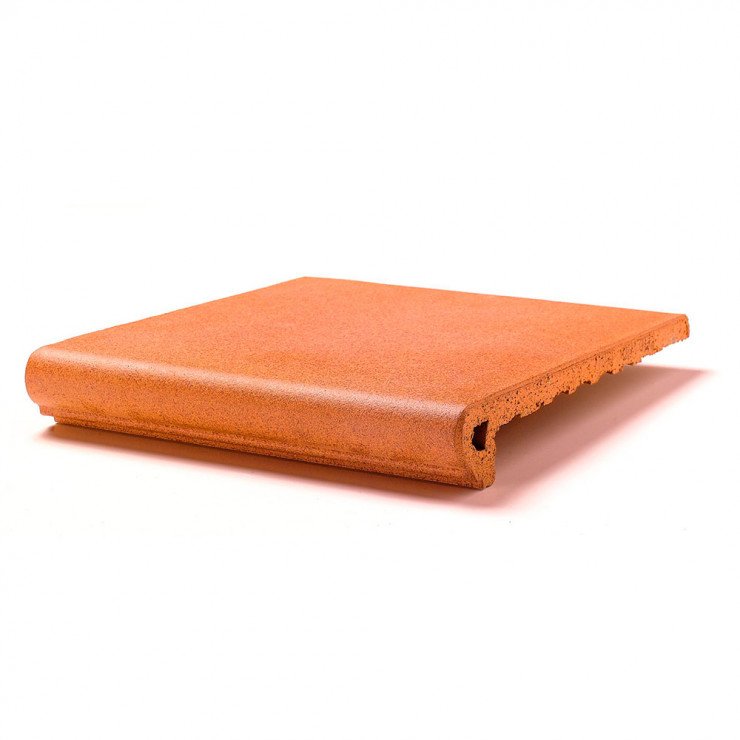 Trappeklinker Skånsk Natural Terracotta Klinker Runde Orange Matt 24x33 cm-0